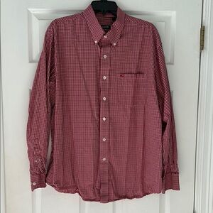 Izod Red Plaid Checkered Shirt